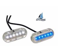FARETTO A 6 LED SUBACQUEO DA PLANCETTA - LUCE SUBACQUEA 6 LED PER BARCA GOMMONE