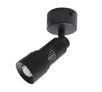 Faretto a fuoco regolabile a LED, lampada d'accento montata su superficie, luci spot per montaggio a soffitto o a parete, illuminazione zoom direzionale ambientale(Nero-12W,Bianco caldo-3000K)