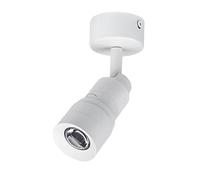Faretto a fuoco regolabile a LED, lampada d'accento montata su superficie, luci spot per montaggio a soffitto o a parete, illuminazione zoom direzionale ambientale(Bianco-7W,Luce neutra-4000K)