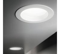 Faretto A Incasso Basic Fi Alluminio Bianco Led 20W 3000K D14,4Cm