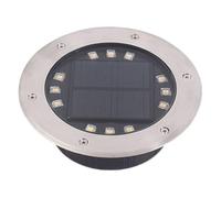 Faretto a Incasso Solare Giardino Esterno, 8/12/16/20 LED luce solare confezione da faretti solari da incasso a terr,Lampada solare per Prato, Vialetto, Scala, Paesaggio(Size:Luce calda,Color:12W)