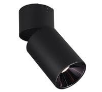 Faretto a LED antiriflesso moderno, illuminazione d'accento pieghevole per montaggio superficiale a parete a soffitto, luce spot in alluminio con cilindro(Nero-15W-7 * 18cm,Bianco freddo-6000K)