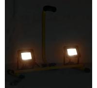 vidaXL Faretto LED con Maniglia 2x10 W Bianco Caldo