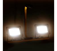 vidaXL Faretto LED con Maniglia 2x30 W Bianco Caldo