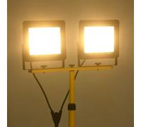 Faretto a LED con Treppiede 2x100 W Bianco Caldo