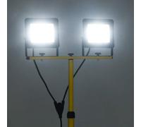 Faretto a LED con Treppiede 2x100 W Bianco Freddo