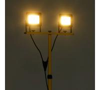 Faretto a LED con Treppiede 2x50 W Bianco Caldo