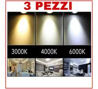 Faretto a led da incasso 7w interno gu10 soffitto 220v mini lampadina dimmer 3pz [EEK: A+++]