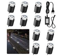 Faretto a LED da incasso da 12 V, IP67, impermeabile, 0,6 W, diametro 32 mm, per interni, esterni, terrazza, cucina, giardino, luce decorativa (Bianco naturale, 10 sets)