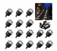 Faretto a LED da incasso da 12 V, IP67, impermeabile, 0,6 W, diametro 32 mm, per interni, esterni, terrazza, cucina, giardino, luce decorativa (Bianco naturale, 16 sets)