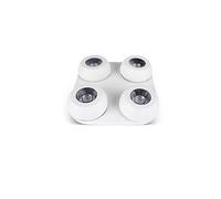 Faretto a LED da soffitto per Soggiorno, casa, Girevole, Testa Sina, Testa Doppia, Quattro Teste, faretto da Parete COB Downlight (Colore: L 7W*4, Dimensioni: Luce Calda) (L 7w*4 Luce Bianca)
