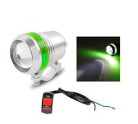 Faretto a LED per moto 30W U3 Spot Light Niversal Faro per motocicletta 12-80V Faro da lavoro Driving Spot Faro Lampada con interruttore ON/OFF (verde, confezione da 1)
