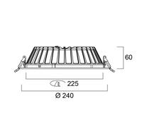 Faretto a LED Sylvania Insaver Slim, Ø 22,5 cm, 840 Sylvania