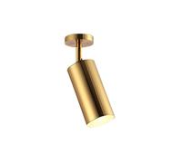 Faretto a tubo da 5 W Nordic Light Faretto a LED in ottone dorato di lusso, Soggiorno, Soffitto montato su superficie domestica, Plafoniera piccola non perforata, Sala espositiva commerciale, Plafonie