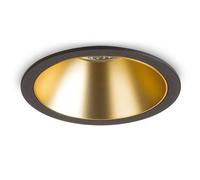 Proiettore Da Incasso Moderno Game Alluminio Nero E Oro Led 11W 3000K Luce Calda