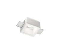 Faretto Ad Incasso Moderno Samba Square Gesso Bianco 1 Luce Gu10 D55Cm