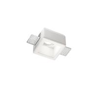 Faretto Ad Incasso Moderno Samba Square Gesso Bianco 1 Luce Gu10 D55Cm