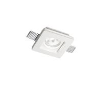 Faretto Ad Incasso Moderno Samba Square Gesso Bianco 1 Luce Gu10 D60Cm