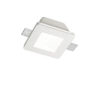Faretto Ad Incasso Moderno Samba Square Gesso Bianco 1 Luce Gu10 D77Cm