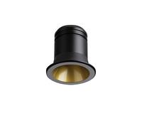Faretto Ad Incasso Virus Alluminio Nero E Oro Led 3W 3000K Luce Calda