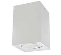 Maclean MCE 426W per Lampadine LED GU10 Max.40W Plafone Orientabile Faretto da Soffitto Diversi Colori e Forme IP20 Spot Moderno (Bianco, 1x Plafoniera Quadrata)