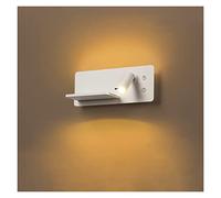 Faretto, applique da comodino con ricarica USB da lettura a parete con interruttore, lampade da parete per camera da letto, lampada da testiera regolabile con caricabatterie wireless/Bianco/Destra