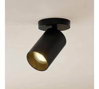 Faretto Arcchio Brinja, nero, rotondo, altezza 12 cm, Ø 6 cm Arcchio