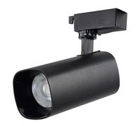 Faretto Binario Alfil nero da 30 W e 4000 K, con 2700 lm e 36 ° di apertura. Design orientabile a 330°, perfetto per illuminare gli spazi con stile. Dimensioni: 19 x 7,5 cm.