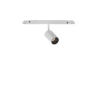 Faretto Binario Singolo On-Off Ego Alluminio Bianco 1 Luce 8W 3000K Luce Calda