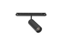 Faretto Binario Singolo On-Off Ego Alluminio Nero 1 Luce 12W 3000K Luce Calda