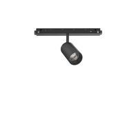 Faretto Binario Singolo On-Off Ego Alluminio Nero 1 Luce 8W 3000K Luce Calda