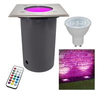 Faretto calpestabile IP67 segnapassi incasso ORIENTABILE LED 6W GU10 RGB 230V [EEK: F]