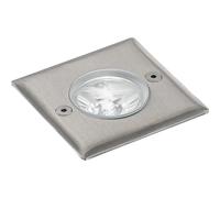 Faretto calpestabile Walk a LED acciaio quadrato 8 cm x 8 cm x 10 cm