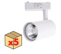 Faretto da Binario JANDEI LED COB 30W 2200lm 45° 6000K Cilindrico