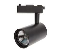 JANDEI - Plafoniera a Binario Led 30W, Bianco Freddo 6000K, 2200 Lumen, 220V 50-60Hz Monofase, Alluminio Camerino, Vetrina, Negozio, Ufficio. Colore Nero