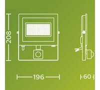 Faretto da esterno a LED Philips Lois UE Sensor, 24 W, 3.000 K IP65 Philips