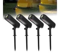 Faretto da giardino a energia solare, 4 pezzi, per esterni, giardino, luce solare per esterni, faretto a LED solare, IP65, impermeabile, Dusk to Dawn, lampade solari per cortile, giardino, alberi