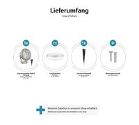 Faretto da giardino a LED BULA con picchetto a terra per esterni in acciaio inox [EEK: G]