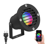 Faretto da giardino a LED DUK Griglia per esterni nera IP65 incl. Smart Home