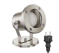 Faretto da giardino a LED MIBU per esterni in acciaio inox con lampada GU10 [EEK: F]
