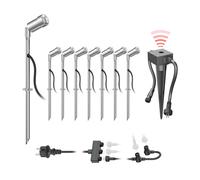 Faretto da giardino a LED Spico con picchetto a terra e sensore crepuscolare per