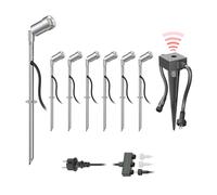 Faretto da giardino a LED Spico con picchetto a terra e sensore crepuscolare per