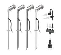ledscom.de Faretto da giardino a LED Spico con picchetto a terra per esterni IP44 125lm ciascuno bianco freddo set di 4
