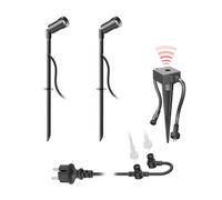 Faretto da giardino a LED Spico nero con picchetto a terra e sensore [EEK: G]