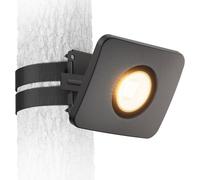 Faretto da giardino a LED WEGA con fissaggio a cinghia per spina esterna nero