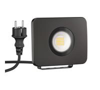 Faretto da giardino a LED WEGA per esterni IP44 plug nero 29,6 W 2361lm bianco