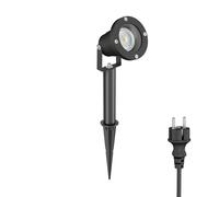 Faretto da giardino con picchetto a terra DUK per esterni alluminio nero incl. [EEK: E]