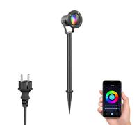 Faretto da giardino con picchetto a terra MIBU per esterni in acciaio inox nero [EEK: F]