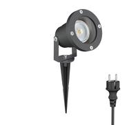 Faretto da giardino DUK antracite con picchetto a terra per esterni IP65 in