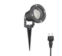 Faretto da giardino DUK antracite con picchetto a terra per esterni IP65 in